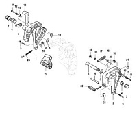 Зажимной кронштейн, Non-Power Tilt 4-Х ТАКТНОГО ПЛМ MERCURY 9.9 Серийный номер от 0R042475 и выше