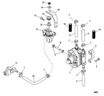 Топливный насос 4-Х ТАКТНОГО ПЛМ MERCURY 60 Серийный номер от 1C000001 до 1C050251