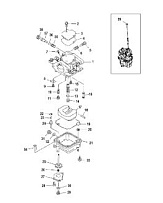 Карбюратор 4-Х ТАКТНОГО ПЛМ MERCURY F15 Серийный номер от 1B227000 до 1B727495