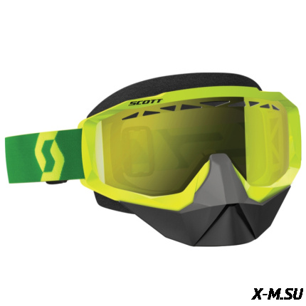 Очки HUSTLE SNOW CROSS yellow/green amplifier ye