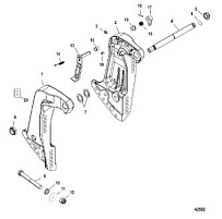Кронштейны транца 4-Х ТАКТНОГО ПЛМ MERCURY 135 Серийный номер от 0P514869 и выше