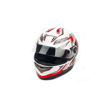 Шлем мото PHANTOM 825 #4white-red HPF100ST-WR62