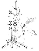 Триммер (Часть 1) 2-х тактного ПЛМ MERCURY 40 M Серийный номер от 1B000001 и выше