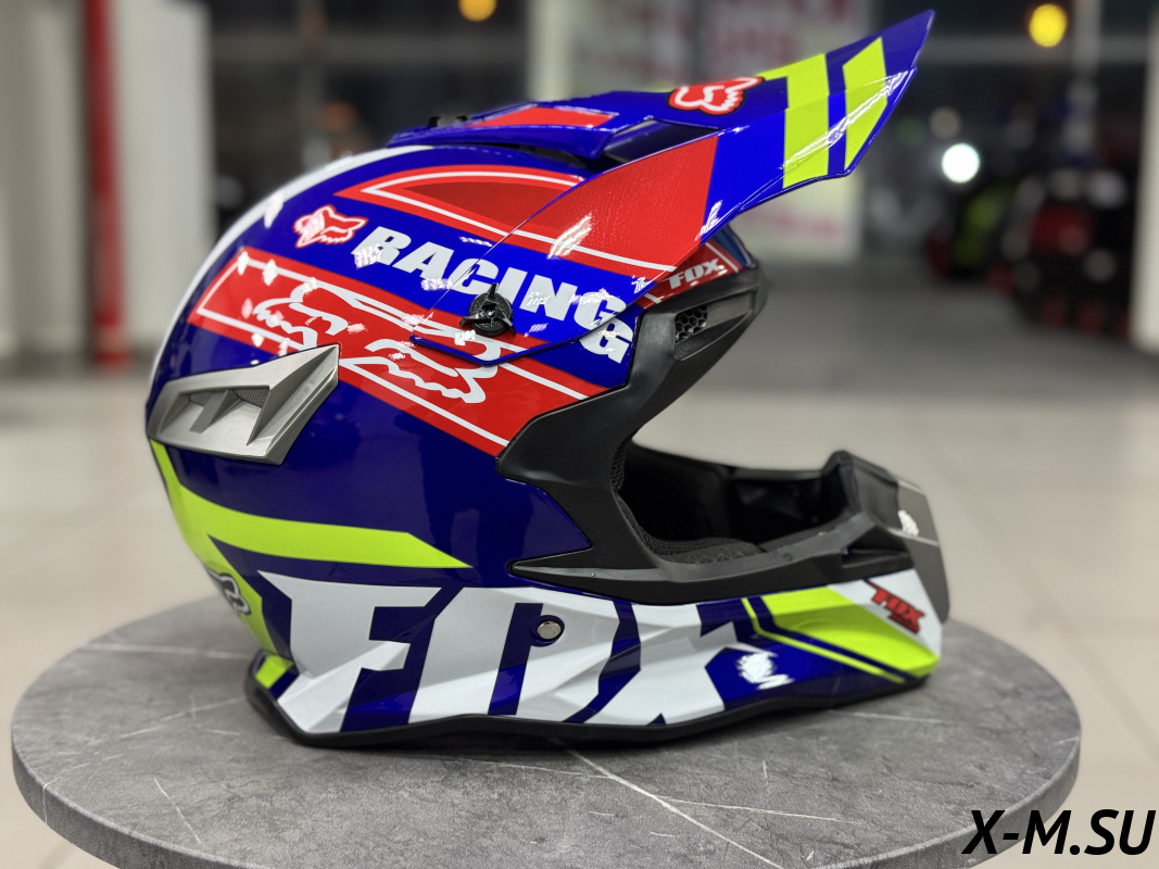 Шлем кроссовый HETOSHI Сине-желто-красный AD3-14 цв.  р. L