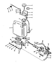 Компоненты закачки масла 2-Х ТАКТНОГО ПЛМ MERCURY 90 Серийный номер от 9483121 до 9506480