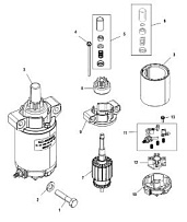 Стартер 4-Х ТАКТНОГО ПЛМ MERCURY F15 Серийный номер от 0P075166  до 0P400999
