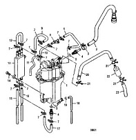 Паросепаратор (Часть 2) 4-Х ТАКТНОГО ПЛМ MERCURY 80 Серийный номер от 1B227000 до 1B366822