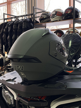 Шлем модуляр HETOSHI OIKE цв. Черно-серый р.XL