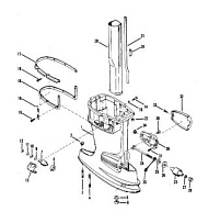 Корпус ведущего вала в сборе 2-Х ТАКТНОГО ПЛМ MERCURY 60 Серийный номер от 7208333 до 0A721307
