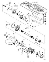 Корпус шестерни, Prop-2.33:1-USA-0T625304/BEL-0P216185 и выше 4-Х ТАКТНОГО ПЛМ MERCURY 50 Серийный номер от 0P153500 до 0P400999
