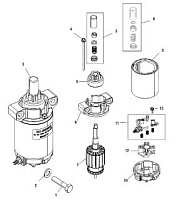 Стартер 4-Х ТАКТНОГО ПЛМ MERCURY F15 Серийный номер от 0G760300 до 1B226999