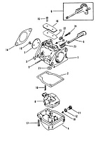 Карбюратор (WME-22/22B/23/24/35) 2-Х ТАКТНОГО ПЛМ MERCURY 50EO Серийный номер от 0D000750 до 0G290584