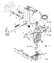 Поворотный кронштейн и рулевой рычаг 4-Х ТАКТНОГО ПЛМ MERCURY 135 Серийный номер от 1B2270001 до 1B381711