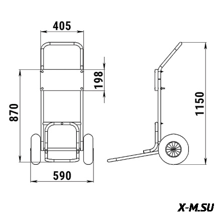 Тележка для ПЛМ (подставка для лодочного мотора на колесиках)