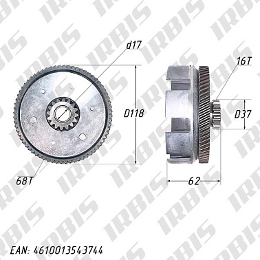 Шестерня главной передачи YBR125