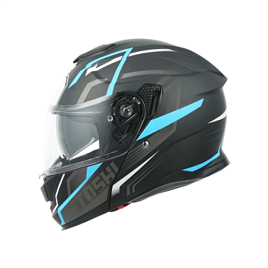 Шлем модуляр HETOSHI FF935 Shogun цв.Черно-сине-белый  р.XL