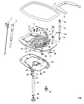 Переходная пластина 4-Х ТАКТНОГО ПЛМ MERCURY 40 Серийный номер от 0T409000 до 1B226999