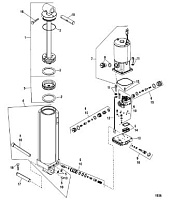 Система гидроподъема 4-Х ТАКТНОГО ПЛМ MERCURY 100 Серийный номер от 1B366823 и выше