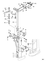 Поворотный кронштейн, Power Tilt 4-Х ТАКТНОГО ПЛМ MERCURY 9.9 Серийный номер от 0R042475 и выше