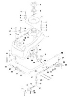 Встроенный топливный бак 4-Х ТАКТНОГО ПЛМ MERCURY 4 Серийный номер от 0R000001 до 0R067089