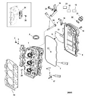 Головка цилиндра 4-Х ТАКТНОГО ПЛМ MERCURY 30 Серийный номер от 1C109093 и выше